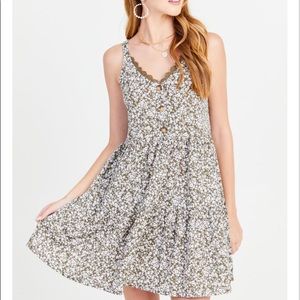 Altar’d State Olive Floral Dress